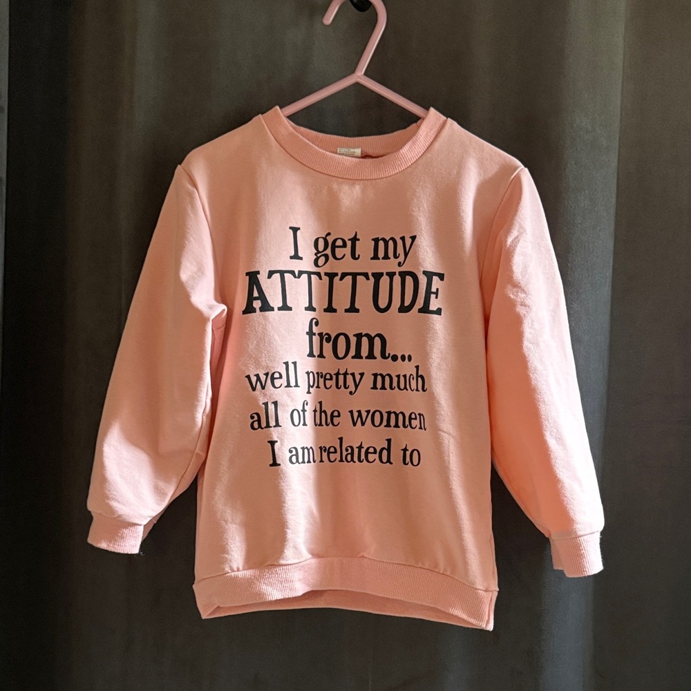 Attitude Pink Kids Sweatshirt